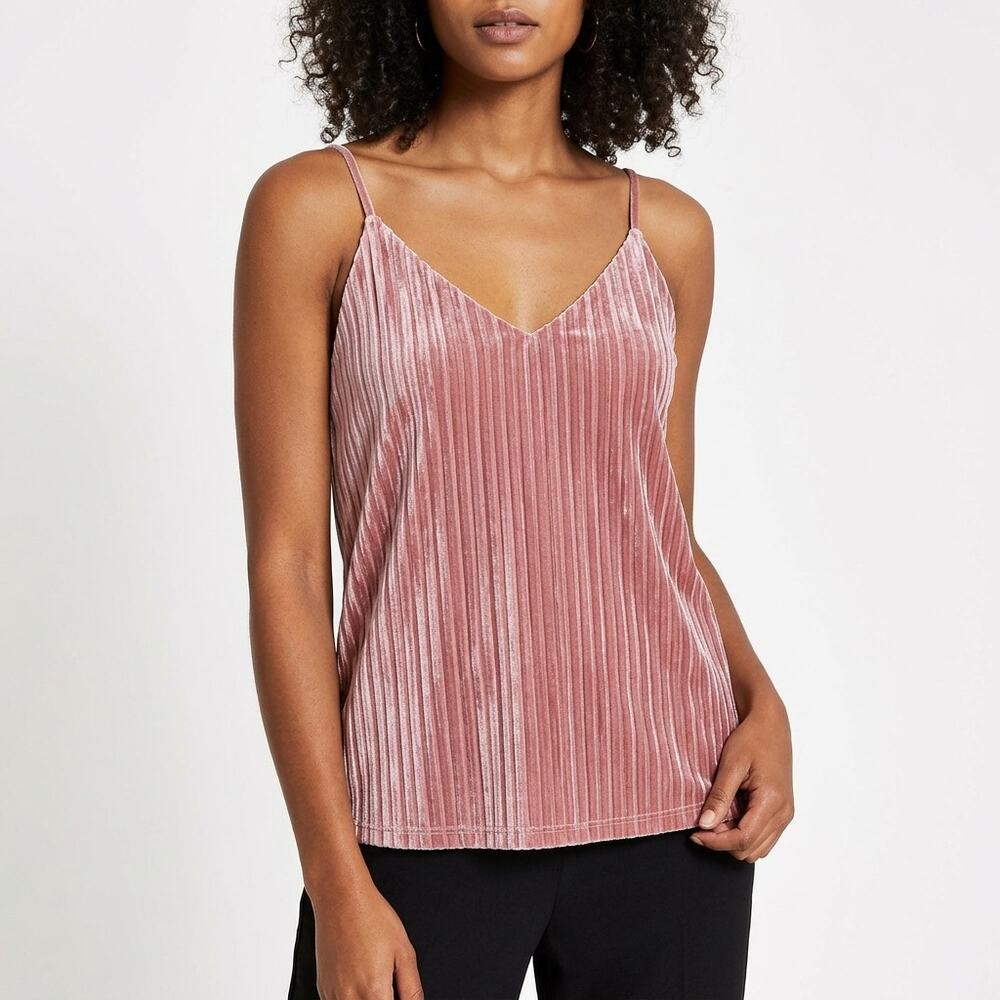 Bardot Pink Camisole Lightweight Top Women Sleeveless Knit Size 8